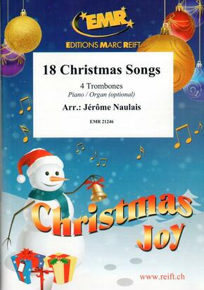 18のクリスマス・ソング（きよしこの夜，ジングルベル他）【トロンボーン四重奏】《輸入金管アンサンブル》の画像