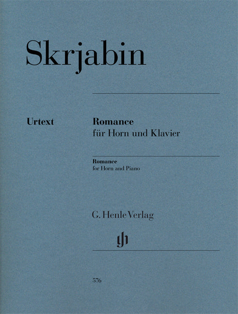 スクリャービン／ホルンとピアノための「ロマンス」《輸入ホルン楽譜》の画像
