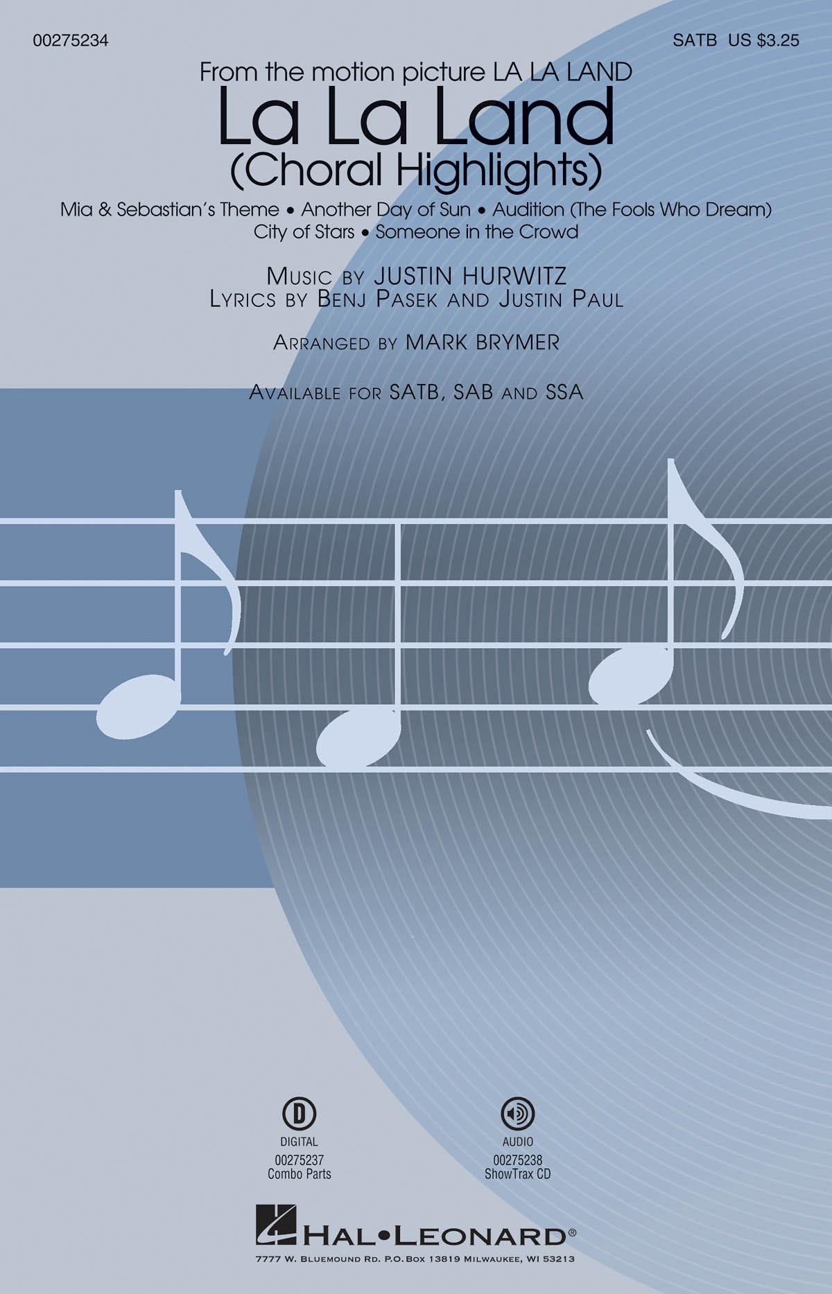 ラ・ラ・ランド」メドレー(同名映画より)(SATB: 混声四部合唱) 輸入 