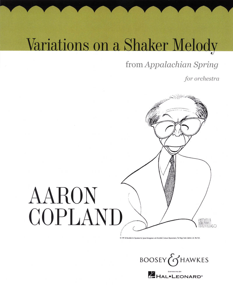 《オーケストラ楽譜》シェイカー教徒の旋律による変奏曲(Variations on a Shaker Melody) コープランド(Copland)【輸入】の画像