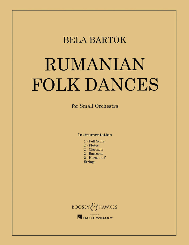 《オーケストラ楽譜》ルーマニア民俗舞曲【小編成版】(Rumanian Folk Dances) バルトーク(Bartok)【輸入】の画像