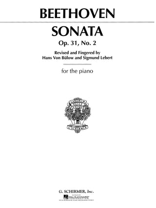 ベートーヴェン/ピアノ・ソナタ ニ短調 op.31-2 (テンペスト)《輸入ピアノ楽譜》の画像