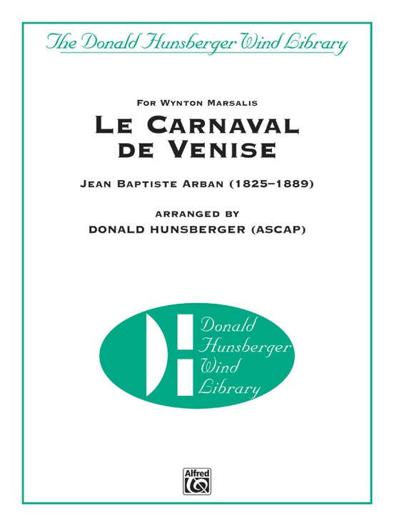 《吹奏楽譜》カーニバル：ヴェニスの謝肉祭による変奏曲(マルサリス版)(Carnaval: Variations Sur ”Le Carnaval De Venise”) アーバン(Arban)【輸入】の画像