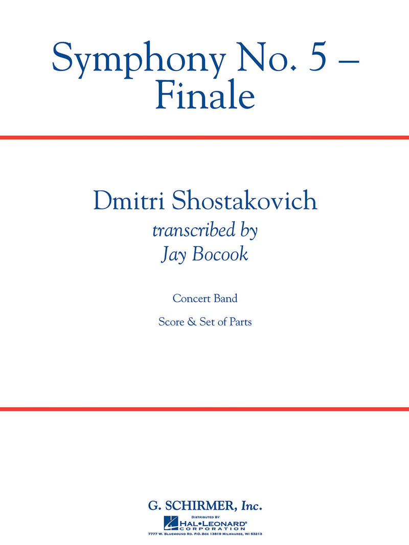 《吹奏楽譜》交響曲第5番フィナーレ(Symphony No.5-Finale) ショスタコーヴィチ(Shostakovich)【輸入】の画像