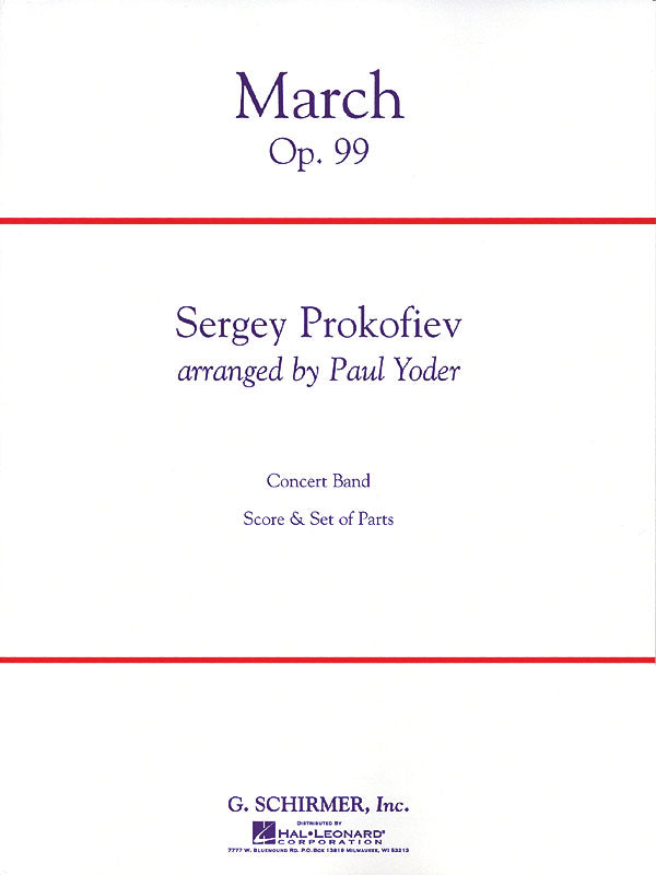 《吹奏楽譜》行進曲　作品99(March op.99) プロコフィエフ(Prokofiev)【輸入】の画像