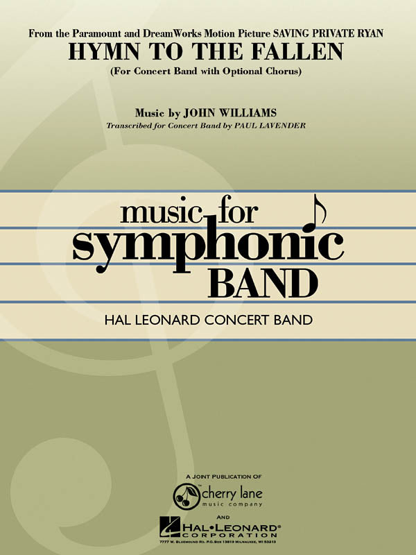 戦没者への賛歌　吹奏楽譜 John Williams 戦没者への讃歌(映画「プライベート・ライアン」より) 吹奏楽譜