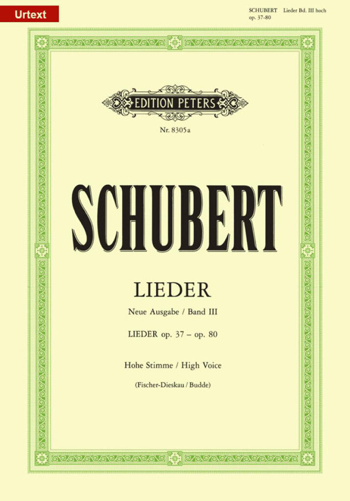 SCHUBERT/ LIEDER Ⅲ (高声用)EDTION PETER'S SCHUBERT/ LIEDER Ⅲ (高声用)EDTION PETER'S