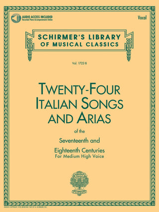 24のイタリア歌曲とアリア(中高声用)《輸入声楽,合唱譜》の画像