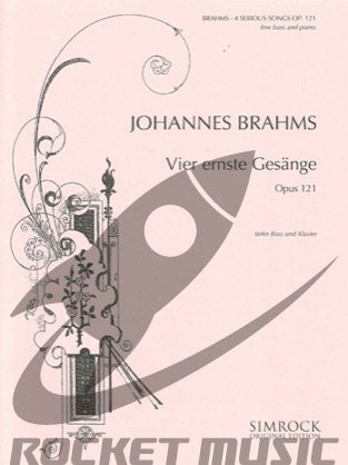 ブラームス/4つの厳粛な歌 op.121(バス)《輸入声楽,合唱譜》 ロケットミュージック