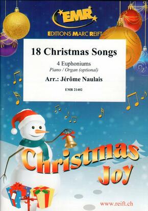 18のクリスマス・ソング（きよしこの夜，ジングルベル他）【ユーフォニアム四重奏】《輸入金管アンサンブル》の画像