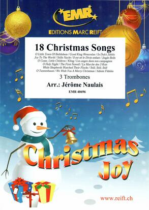 18のクリスマス・ソング（きよしこの夜，ジングルベル他）【トロンボーン三重奏】《輸入金管アンサンブル》の画像