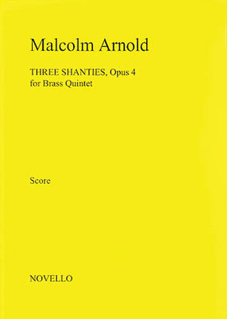 マルコム・アーノルド／3つの舟歌・作品4（スコア）《輸入金管五重奏楽譜》
