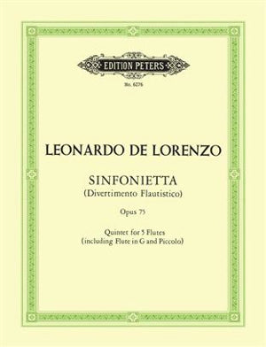 シンフォニエッタ op.75(ペータース出版)【フルート五重奏】《輸入木管アンサンブル》の画像