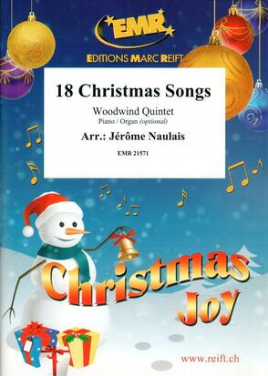 18のクリスマス・ソング（きよしこの夜，ジングルベル他）【木管四重奏】《輸入木管アンサンブル》の画像