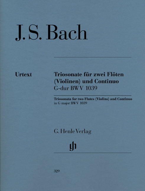 バッハ／トリオ・ソナタト 長調 BWV 1039《輸入フルート楽譜》の画像