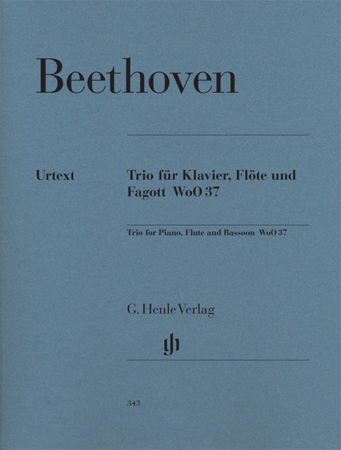ベートーヴェン／ピアノ、フルートとファゴットのための三重奏曲《輸入三重奏楽譜》の画像