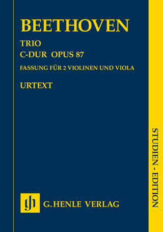 ベートーヴェン／トリオ ハ長調 op. 87（原典版/ヘンレ社）《輸入木管アンサンブル楽譜》