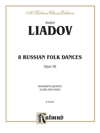 リャードフ／8つのロシア民謡 op. 58《輸入木管楽譜》