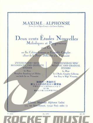 M.アルフォンス／ホルンのための新しい200の練習曲集 第3巻《輸入ホルン楽譜》の画像