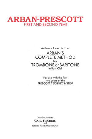 アーバン／トロンボーン、バリトンのためのファースト・アンド・セカンド・イヤーの画像