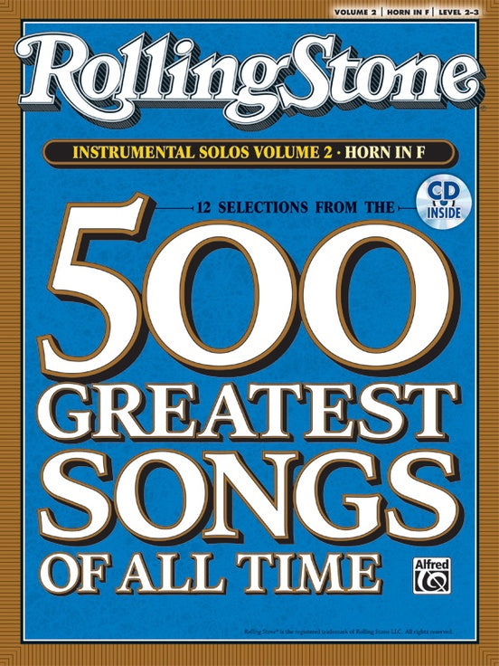 ローリングストーン誌が選ぶ「歴代最高の500曲」から12曲，vol.2【ホルン編】(インストゥルメンタル・プレイ・アロング・シリーズ、CD付)の画像