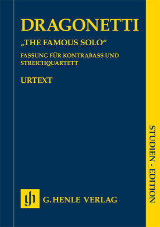 ドラゴネッティ／「The Famous Solo」コントラバスと管弦楽のための（原典版/ヘンレ社）《輸入コントラバス楽譜》