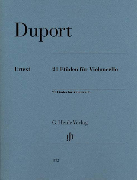 デュポール／チェロのための21の練習曲集 (原典版/ヘンレ社)《輸入