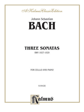 J.S.バッハ／ヴィオラ・ダ・ガンバ・ソナタ 第1 3番 BWV1027-1029《輸入チェロ楽譜》