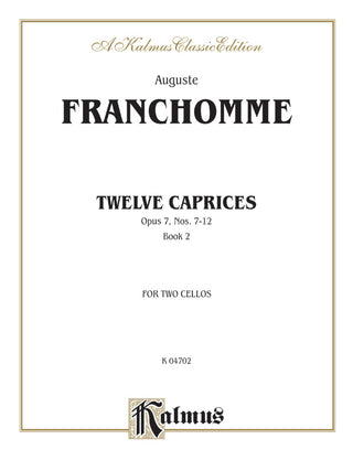フランショーム／2つのチェロのための12のカプリース op.7《輸入チェロ楽譜》