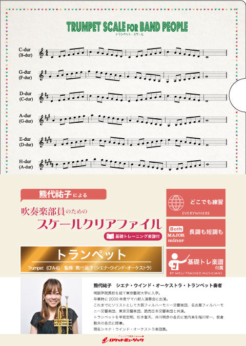 吹奏楽部員のためのスケールクリアファイル 基礎トレーニング楽譜付