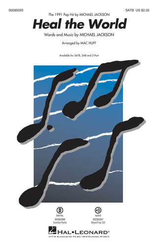 ヒール・ザ・ワールド（マイケル・ジャクソン)（SATB: 混声四部合唱) 輸入合唱楽譜の画像