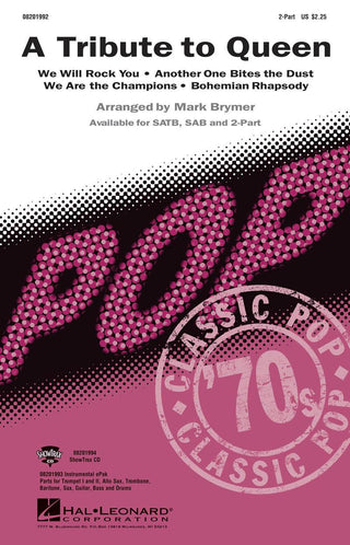 クイーンに捧げるメドレー（Bohemian Rhapsody他全4曲)（2パート） 輸入合唱楽譜の画像