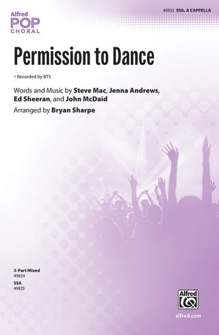 Permission to Dancer （BTS）（SSA: 女声三部合唱アカペラ) 輸入合唱楽譜の画像