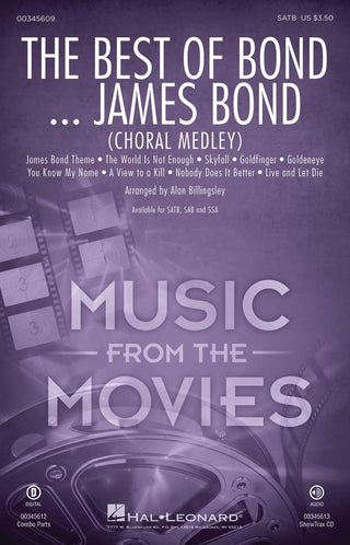 「ジェームズ・ボンド」メドレー(007のテーマ他全9曲)(SATB: 混声四部合唱) 輸入合唱楽譜の画像