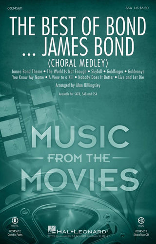 「ジェームズ・ボンド」メドレー(007のテーマ他全9曲)(SSA: 女声三部合唱) 輸入合唱楽譜の画像