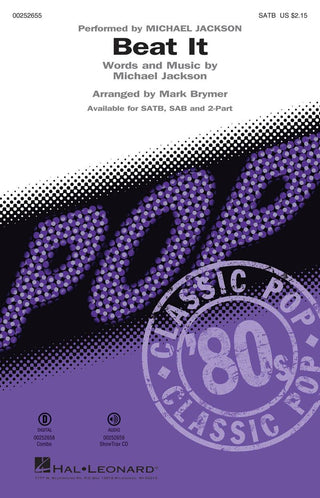 マイケル・ジャクソン／ビート・イット(SATB: 混声四部合唱) 輸入合唱楽譜の画像