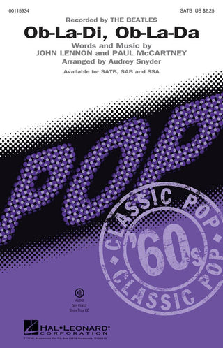 ビートルズ／オブ・ラ・ディ、オブ・ラ・ダ(SATB: 混声四部合唱) 輸入合唱楽譜の画像