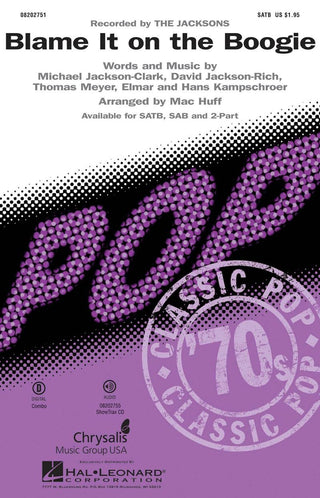 ジャクソン5、マイケル・ジャクソン／今夜はブギーナイト(SATB: 混声四部合唱) 輸入合唱楽譜の画像
