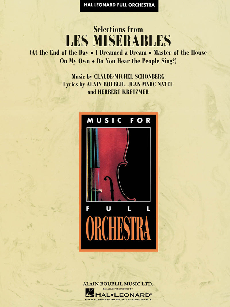 「レ・ミゼラブル」セレクション オーケストラ楽譜の画像