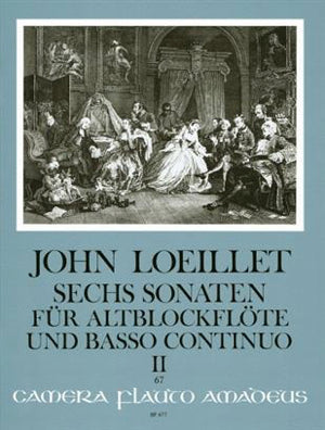 J.B.ルイエ／6つのソナタ op.3（ソナタ4-6収録）《輸入リコーダー楽譜》の画像