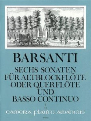 F.バルサンティ／6つの組曲 op.17 第1巻(ソナタ第1～3番収録)※出版社都合により、納期にお時間をいただく場合がございますの画像