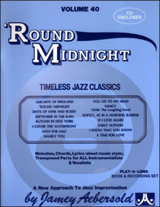ジェイミー･プレイアロング Vol.40 ラウンド・ミッドナイト(ジャズスタンダード曲集、音源付)《輸入ジャズ楽譜》の画像