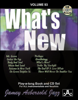 ジェイミー･プレイアロング Vol.93 ホワッツ・ニュー(ジャズスタンダード曲集、音源付)《輸入ジャズ楽譜》の画像