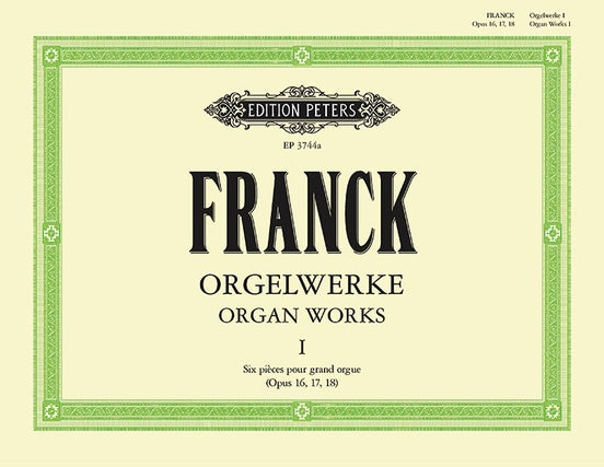 フランク／オルガン作品集全4巻 第1巻《輸入オルガン楽譜》（ペータース出版）の画像