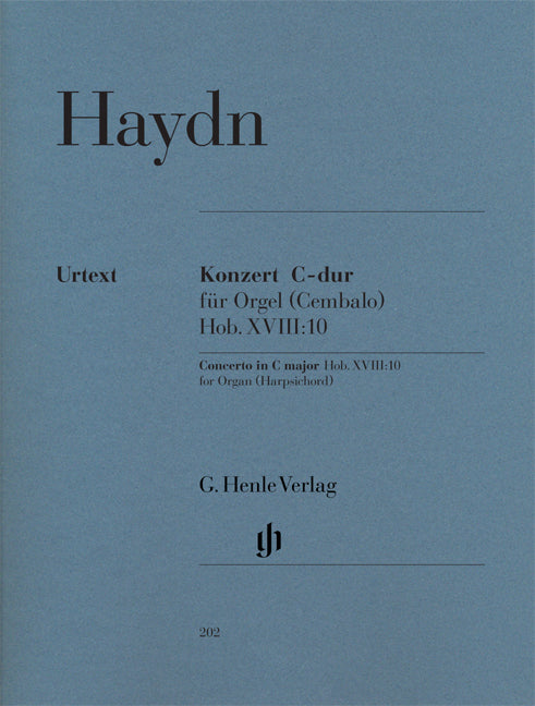 ハイドン／オルガン(チェンバロ)と弦楽器のための協奏曲 ハ長調 Hob. XVIII:10《輸入オルガン楽譜》の画像