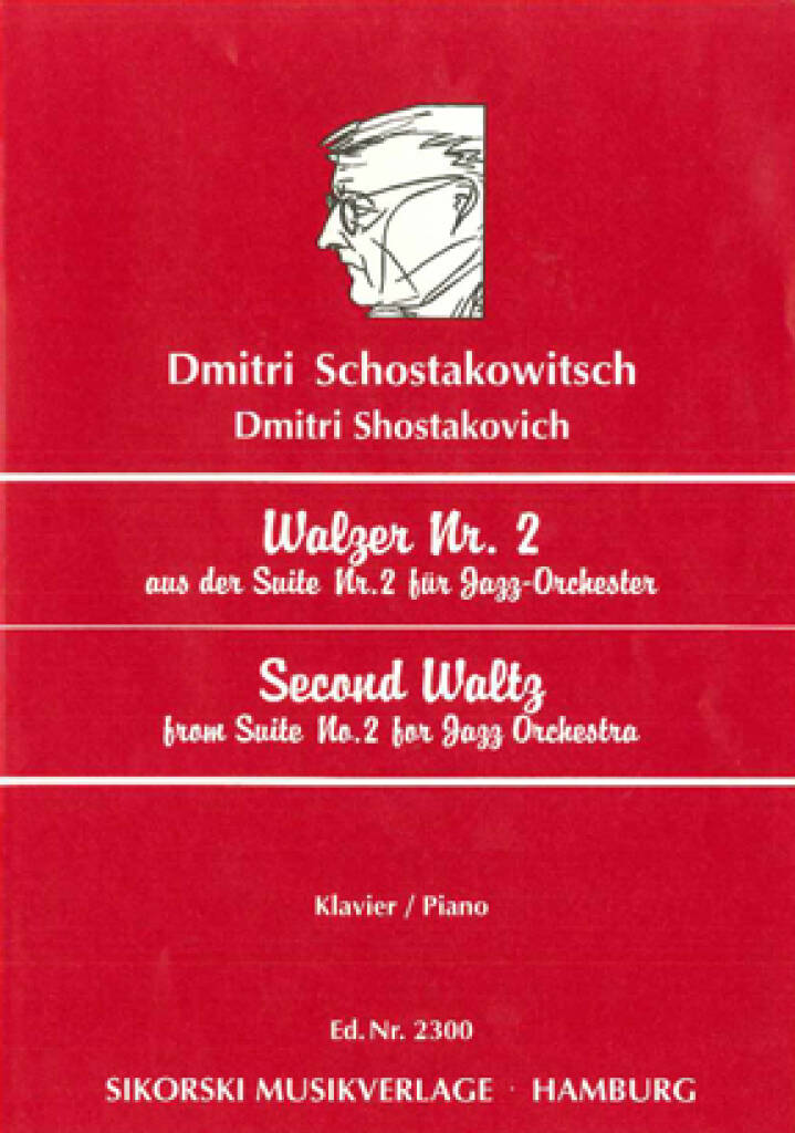 ショスタコーヴィチ／ジャズ組曲 第2番より ワルツ2《輸入ピアノ楽譜》の画像