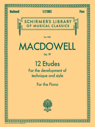 【版元品切】E.マクダウェル／技術と様式の発展のための12の練習曲 op.39《輸入ピアノ楽譜》の画像