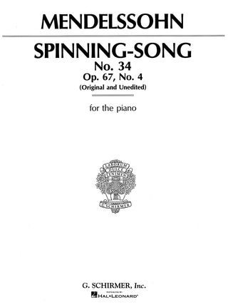 メンデルスゾーン／「無言歌集」より春の歌 op.67-34《輸入ピアノ楽譜》の画像