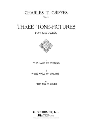 C.グリフェス／「3つの音画」より 夢の谷 op.5-2《輸入ピアノ楽譜》の画像