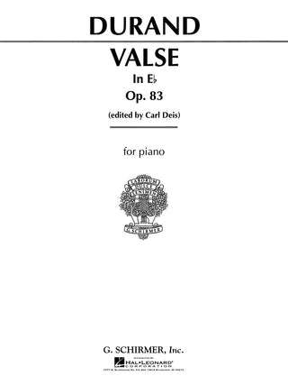 A.デュラン／ワルツ 変ホ長調 op.83《輸入ピアノ楽譜》の画像